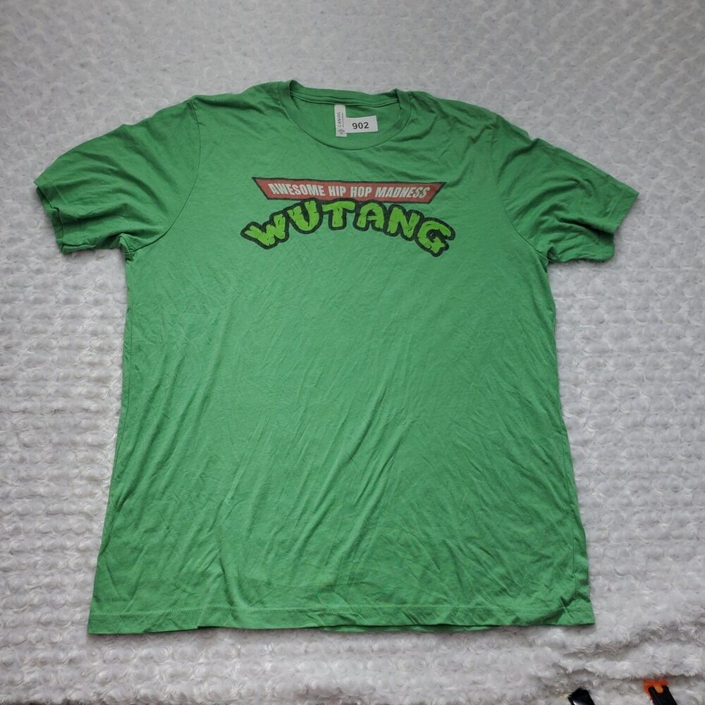 Bella Canvas Wu-Tang Clan Tmnt Parody T Shirt Mens 2XL Green Hip Hop Graphic Tee